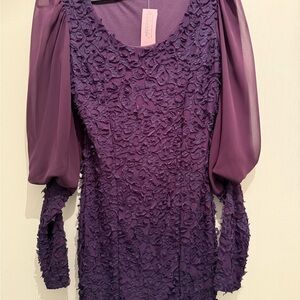 Anthropologie Plum Floral Dress